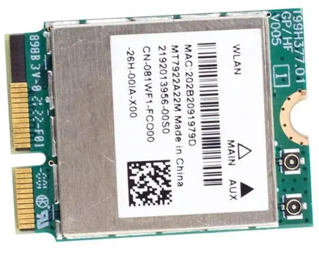 Alt view image 2 of 4 - Workmanshipp-Wifi 6E MT7922 M.2 Wireless Card 5374Mbps Bluetooth 5.2 Network Adapter 802.11Ax 2.4G/5G/6Ghz Wifi Card F