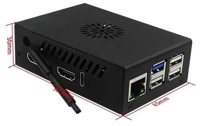 Alt view image 2 of 7 - Ageryu For Orange Pi 5 Pro Case Aluminum Alloy Case Metal Shell With Cooling Fan For Opi 5 Pro Accessories