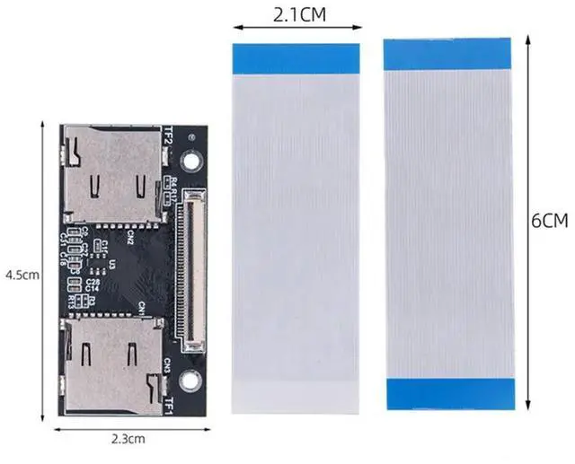 Alt view image 3 of 4 - Ageryu TF Adapter Card Dual TF Card to CE Anti-Interference Connection Card Suitable for Computer and Game Consoles
