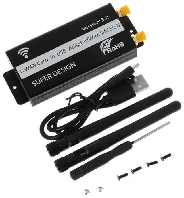 Alt view image 2 of 4 - Mini PCI-E PCI-Express To Mini USB Adapter With SIM Card Slot For WWAN/LTE/Gsm/Hspa/GPS 3G/4G Wireless Mini Pci-E Card