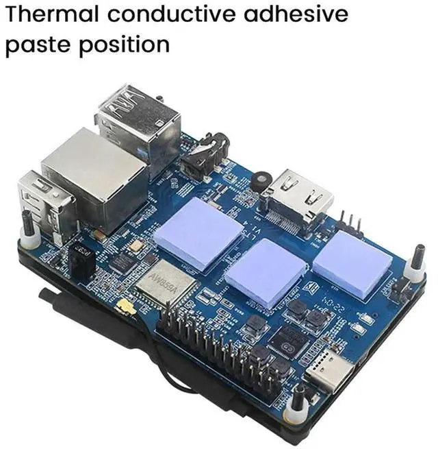 Alt view image 2 of 4 - Ageryu For Orange Pi 3 LTS Aluminum Alloy Protective Case With 30X30 Cooling Fan+Thermal Pad Active Passive Cooling Metal Case-N33R