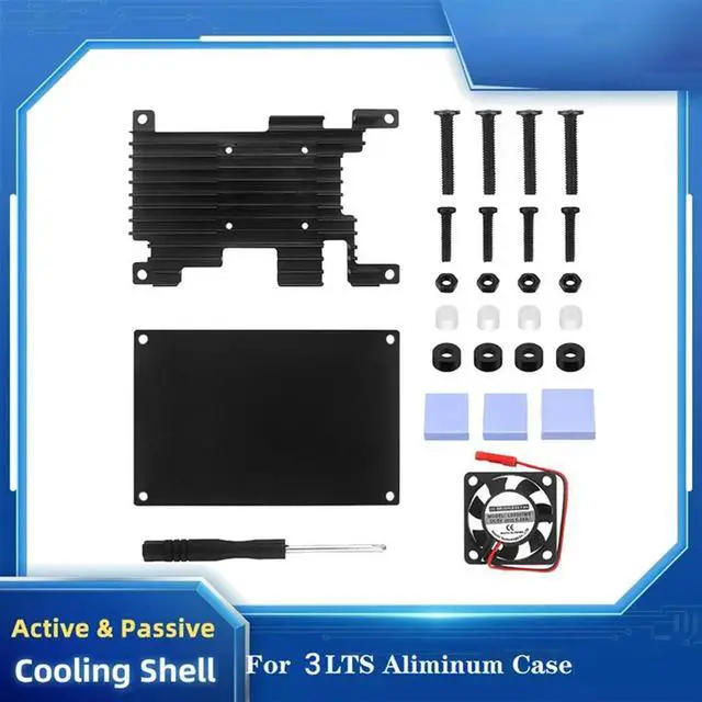 Main image of Ageryu For Orange Pi 3 LTS Aluminum Alloy Protective Case With 30X30 Cooling Fan+Thermal Pad Active Passive Cooling Metal Case-N33R