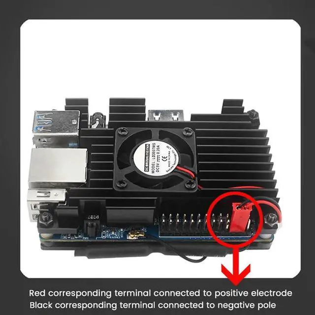Alt view image 3 of 4 - Ageryu For Orange Pi 3 LTS Aluminum Alloy Protective Case With 30X30 Cooling Fan+Thermal Pad Active Passive Cooling Metal Case-N33R