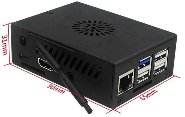 Alt view image 4 of 4 - Ageryu For Orange Pi 3B Case , Metal Shell With Fan & Heatsink For Orange Pi 3B 2GB / 4GB / 8GB Durable Easy To Use (With Ant