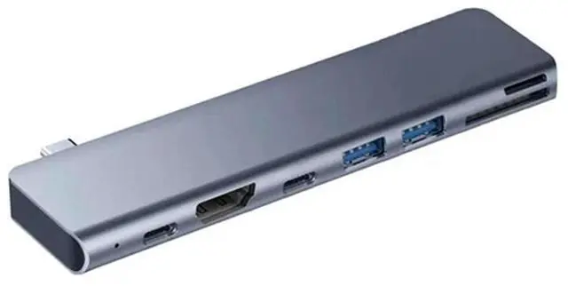 Alt view image 4 of 7 - Ageryu Tebe 7 In 1 Type-C Hub USB -C To 4K -Compatible USB 3.0 SD/TF PD Fast Charging Splitter USB C Docking Station-N33R