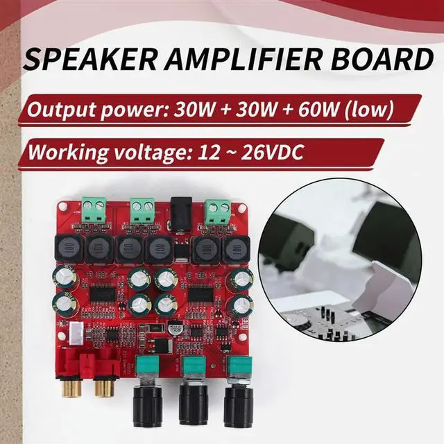 Main image of Ageryu TPA3118 Digital Power Amplifier Board 30W+30W+60W (Bass) High-Power 2.1-Channel Stereo Speaker Power Amplifier Board-N33R