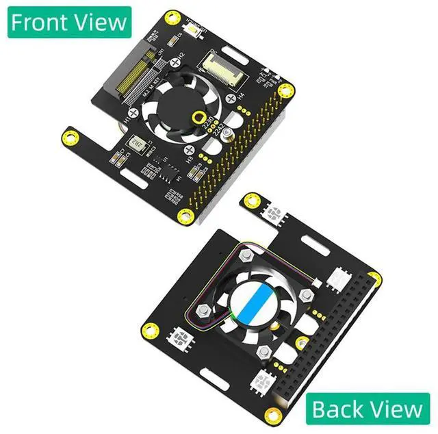 Main image of For Pi 5 M.2 NVME To Pcie Adapter Supports M2 2230 2242 M Key NVME SSD With Cooler Automatic Discoloration L