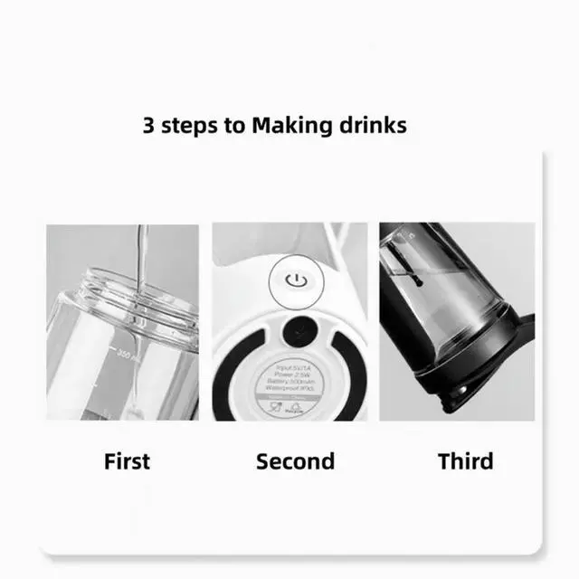 Alt view image 4 of 4 - Ageryu Electric Mixing Cup Rechargeable Protein Powder Mixing Leak-Proof Coffee Milk Cup Blender Cup Sports Fitness-N33R