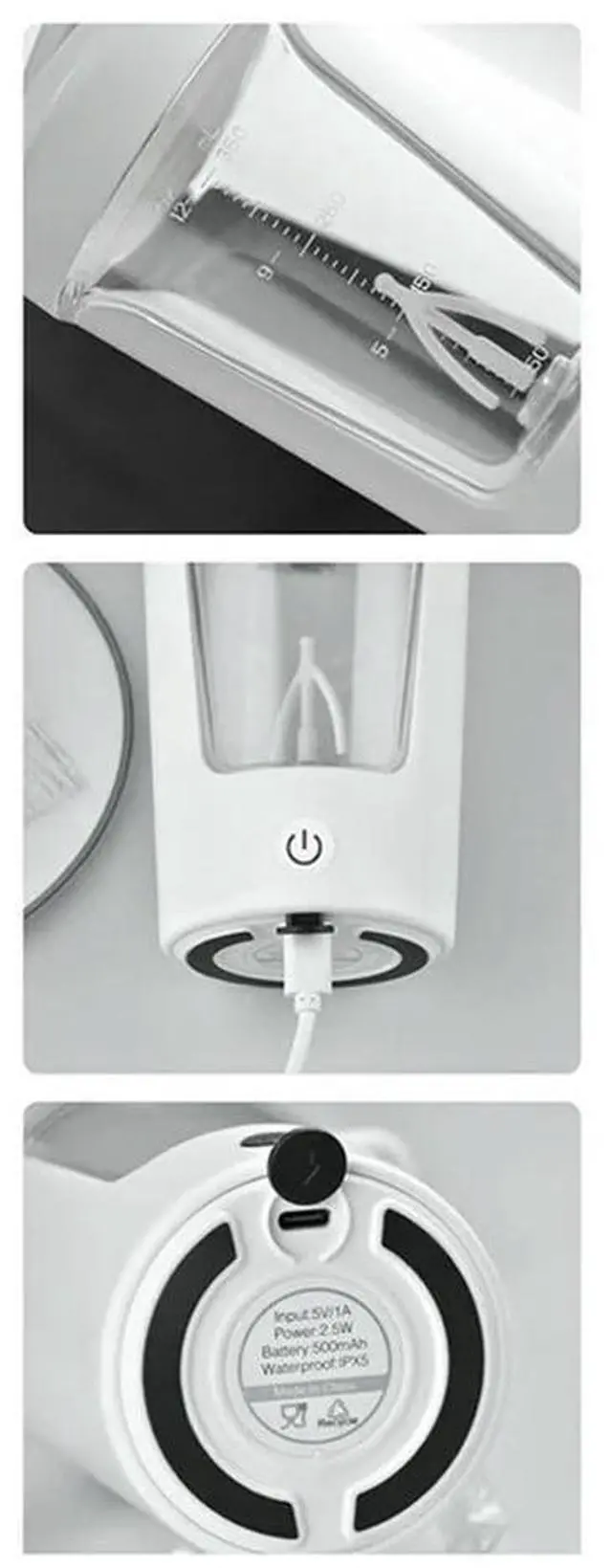 Alt view image 2 of 4 - Ageryu Electric Mixing Cup Rechargeable Protein Powder Mixing Leak-Proof Coffee Milk Cup Blender Cup Sports Fitness-N33R
