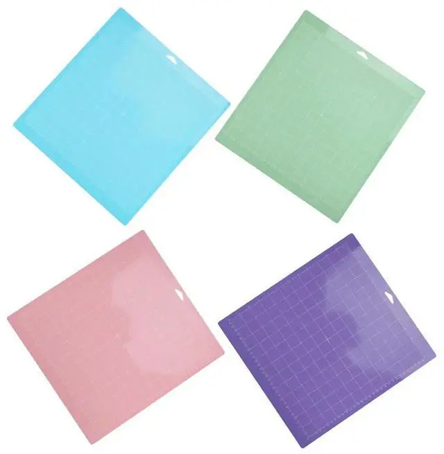 Alt view image 3 of 7 - Ageryu 4 Pcs Mixed Color PVC Cutting Mat Grid Cutting Pads Cutting Plotter Pad Replacement Accessories For Cricut Maker/Cameo 4-N33R