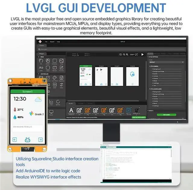 Alt view image 3 of 4 - ESP32 Wifi Bluetooth Module Development Board 3.5 Inch ST7796U Drive 320X480 Resolution TFT ligent Touch Screen