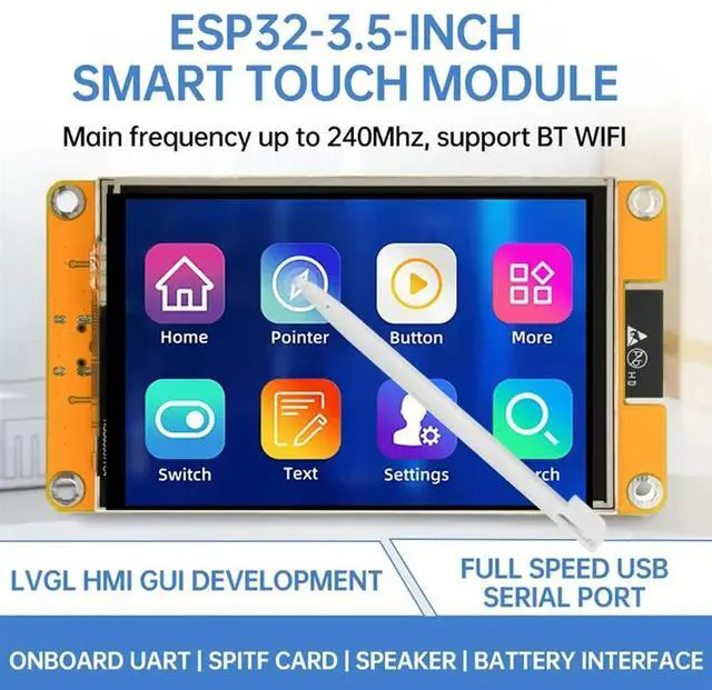 Alt view image 2 of 4 - ESP32 Wifi Bluetooth Module Development Board 3.5 Inch ST7796U Drive 320X480 Resolution TFT ligent Touch Screen