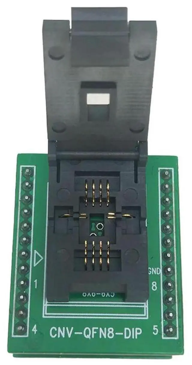 Alt view image 2 of 4 - DFN8/QFN8/ WSON8 /MLF8/MLP8 To DIP8 Universal Socket/Adapter CNV-DFN8-DIP8 DFN8X6-8 (10P) For 8X6MM IC Chips BIOS Flas