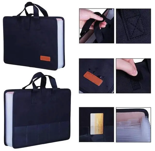 Alt view image 3 of 4 - Workmanshipp-13 Pockets Expander File Folder Document Organizer With Handle A4 Size Capacity Accordion File Organizer