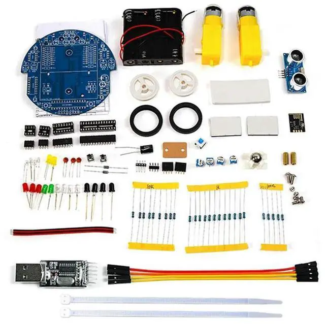 Alt view image 2 of 2 - Ageryu 51 MCU Smart Car Ultrasonic Obstacle Avoidance Car Tracking Ranging Robot Programming DIY Car Kit