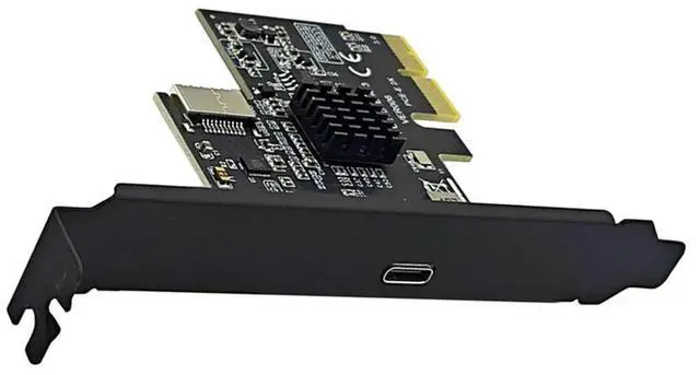 Alt view image 2 of 4 - Ageryu Add On Cards PCI Express X2 To Type-E + Type-C Expansion Card USB3.2 GEN2 10Gbps ASM3142 Chip PCI-E To USB-C Adapter