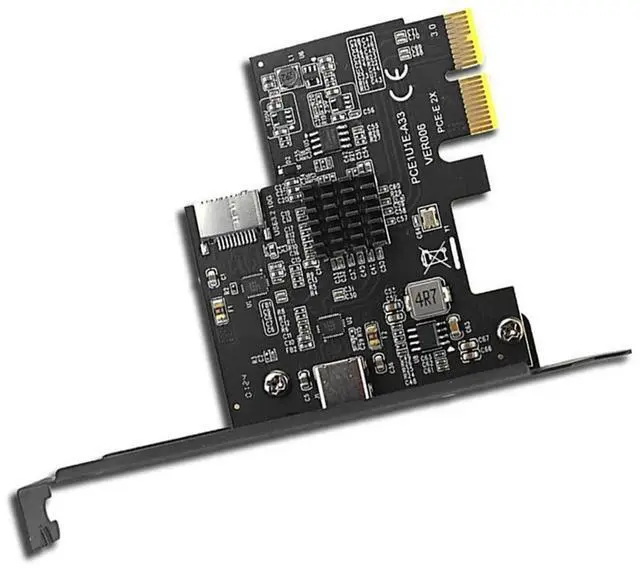 Alt view image 3 of 4 - Ageryu Add On Cards PCI Express X2 To Type-E + Type-C Expansion Card USB3.2 GEN2 10Gbps ASM3142 Chip PCI-E To USB-C Adapter