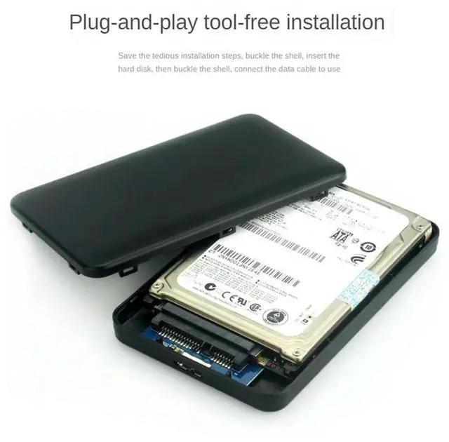 Alt view image 2 of 4 - Ageryu HDD Enclosure SSD Case Encrypted Hard Drive Enclosure 5Gbps USB3.0 SATA Hard Drive Enclosure for 2.5 Inch Hard Disk