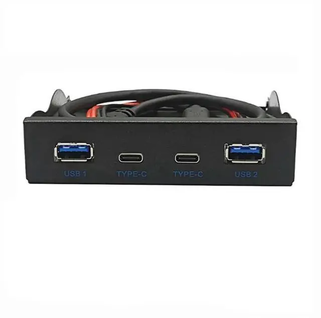 Alt view image 4 of 4 - USB3.2 GEN2 TYPE-C Floppy Drive Position 10Gbps Panel 3.5-Inch HUB 19PIN To C Port Reversible Plug-In