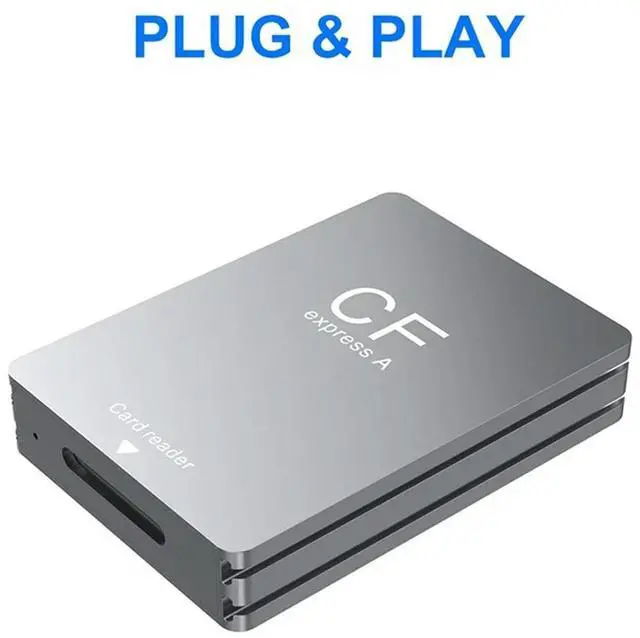 Alt view image 3 of 4 - Ageryu Cfexpress Type A Card Reader Silver-Gray Aluminium Alloy With USB C To USB C/USB A Cable