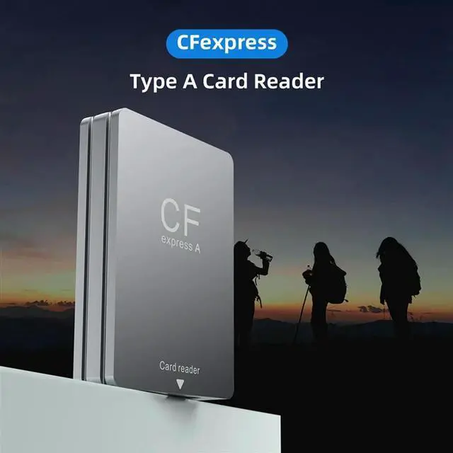 Alt view image 2 of 4 - Ageryu Cfexpress Type A Card Reader Silver-Gray Aluminium Alloy With USB C To USB C/USB A Cable
