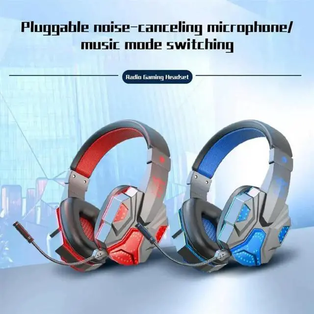 Main image of Wireless Headset Gaming Headset With Mic For PC Switch Gamer White Blue 1 PCS-N33R