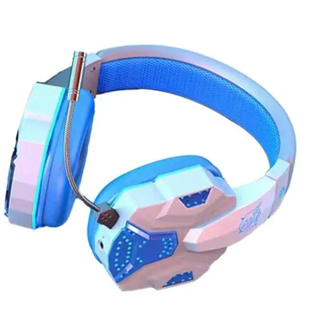 Alt view image 3 of 4 - Wireless Headset Gaming Headset With Mic For PC Switch Gamer White Blue 1 PCS-N33R