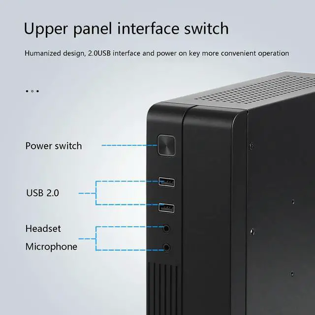 Alt view image 3 of 4 - Ageryu MX02 Mini ITX Computer Case HTPC Host Chassis USB2.0 ITX Enclosure Industrial Control Chassis for Office Business