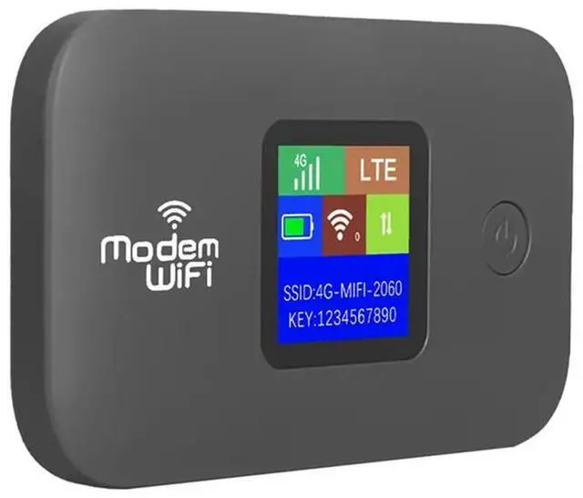 Alt view image 4 of 4 - Wifi Router 4G Wireless Portable Modem Pocket Mifi Sim Card Slot Repeater 3000Mah ABS Iron-Gray-N33R