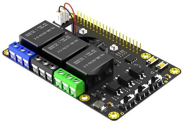 Alt view image 3 of 4 - Rpi Power Relay Board Expansion Module Dual Cooling Fan Auto Color Changing LED For Raspberry Pi A+ 3A+ B+ 2B 3B 3B+ 4B Durable-