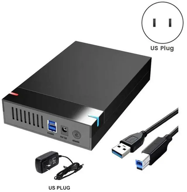 Alt view image 2 of 4 - Ageryu 3.5 Inch SATA To USB 3.0 HDD Case External Hard Drive Enclosure, High Speed Data Transfer HDD Box For PC And Laptop US PLUG-N33R