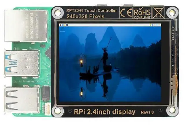 Alt view image 4 of 4 - Ageryu For Pi 2.4 Inch IPS LCD Display Touch Sreen Onboard Speaker Audio (Audio Not For Pi5 But Work With Zero/3B/4