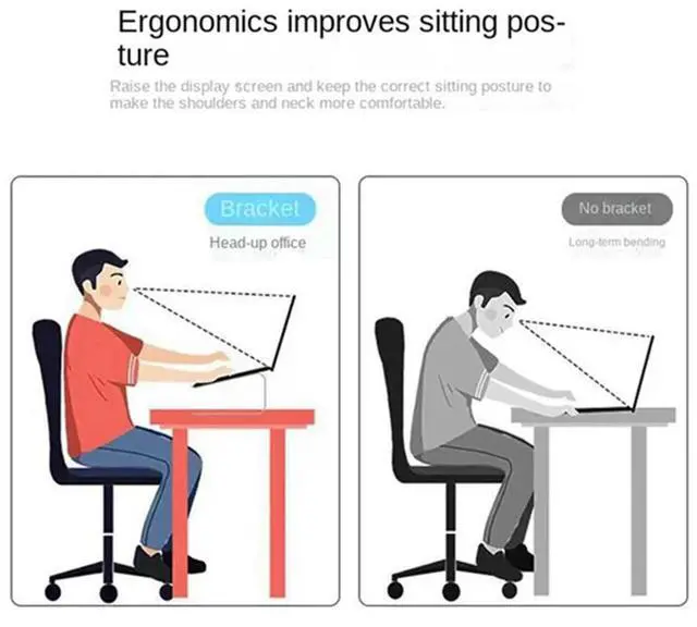 Main image of Ageryu Aluminum Stand For Portable Laptop Stand Desktop Stand Durable Easy Install Easy To Use Silver