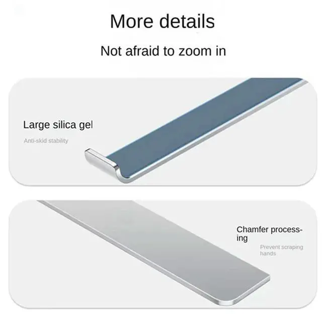 Alt view image 4 of 4 - Ageryu Aluminum Stand For Portable Laptop Stand Desktop Stand Durable Easy Install Easy To Use Silver