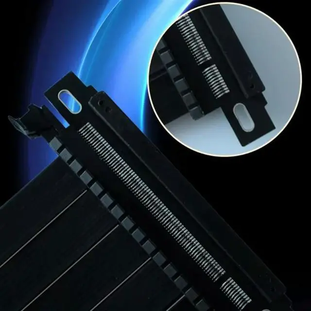 Alt view image 3 of 4 - Ageryu PCIE 4.0 X16 Riser Cable Double Reverse Adapters Cable Mini ITX Case Video Card Extension 20Cm