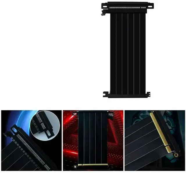 Alt view image 4 of 4 - Ageryu PCIE 4.0 X16 Riser Cable Double Reverse Adapters Cable Mini ITX Case Video Card Extension 20Cm