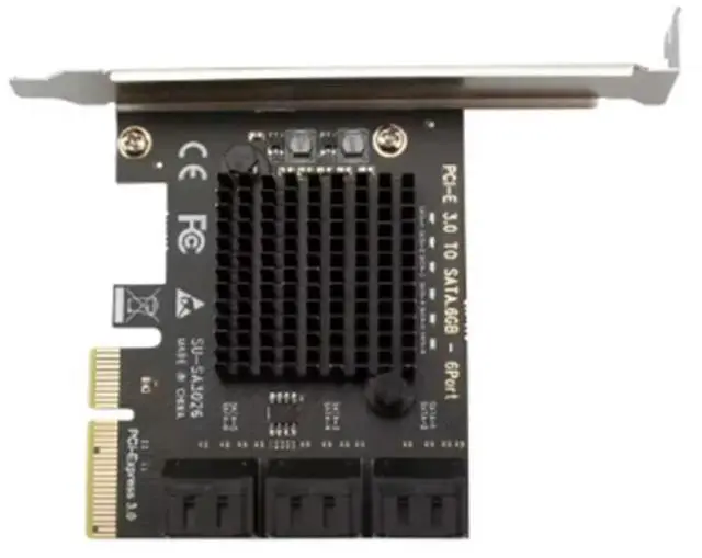 Alt view image 2 of 4 - PCI-E 6 Ports SATA Card PCI-E 4X Cards PCI Express To SATA 3.0 6 Ports SATA III 6Gbps PCIE X4 Expansion Adapter Board