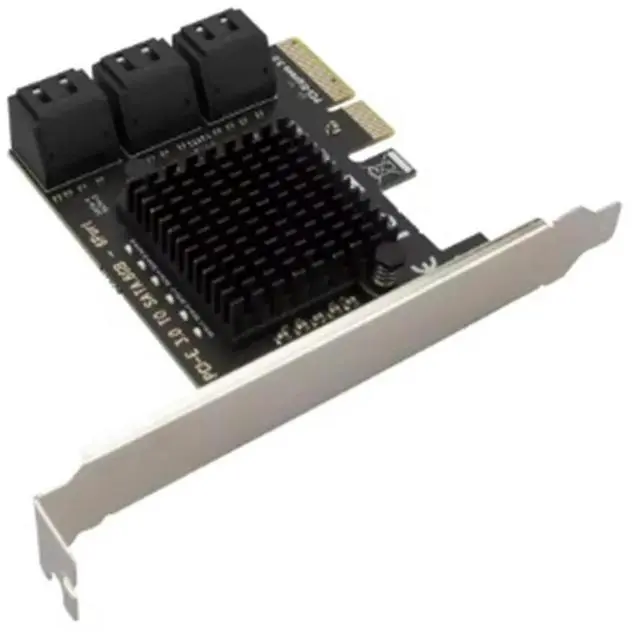 Main image of PCI-E 6 Ports SATA Card PCI-E 4X Cards PCI Express To SATA 3.0 6 Ports SATA III 6Gbps PCIE X4 Expansion Adapter Board