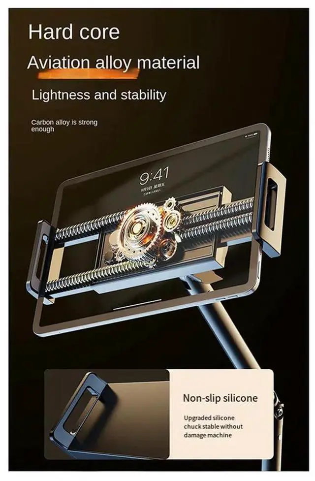 Main image of Tablet Stand Adjustable Desk Portable Tablet Smartphone 360° Rotating Tablet Holder Durable Easy Install