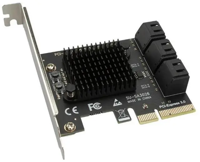 Alt view image 3 of 4 - PCI-E 6 Ports SATA Card PCI-E 4X Cards PCI Express To SATA 3.0 6 Ports SATA III 6Gbps PCIE X4 Expansion Adapter Board