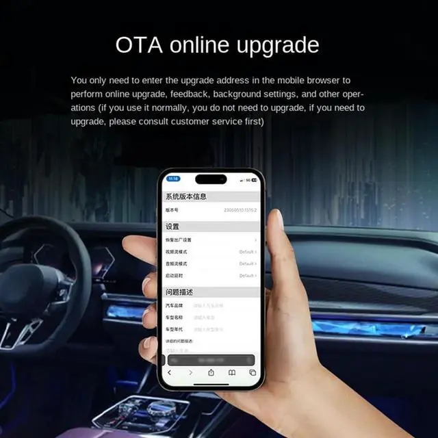 Main image of 2 In 1 Wireless Carplay Adapter With RGB Lighting Car Adapter Seamlessly Convert Wired Android Auto To Wireless