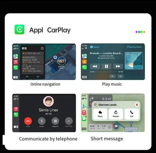 Alt view image 2 of 4 - 2 In 1 Wireless Carplay Adapter With RGB Lighting Car Adapter Seamlessly Convert Wired Android Auto To Wireless