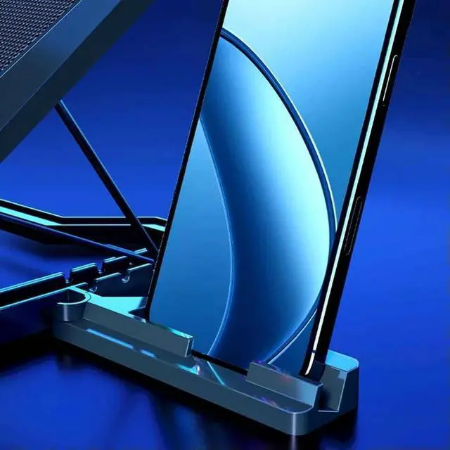 Alt view image 2 of 4 - Ageryu Laptop Cooling Pad With 8 Cooling Fan Laptop Cooler Fan With No Lights Notebook Cooler Stand With 5 Height Adjustable