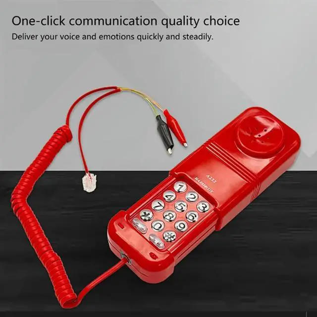 Alt view image 2 of 4 - Ageryu Telephone Landline For Hotel Corded Telephone Desktop Telephone With Telescopic Covers And Redial Function