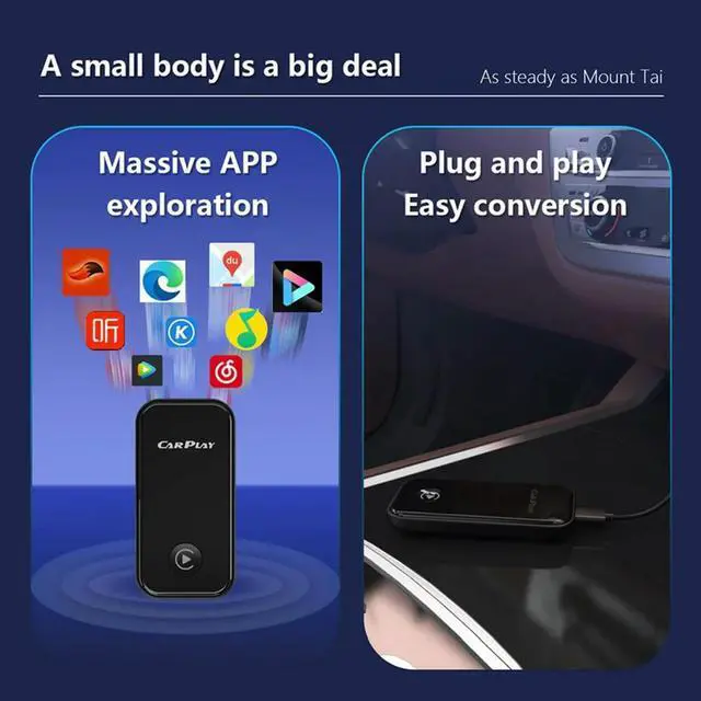 Main image of Wireless Carplay Adapter Android Auto Wired To Wireless Carplay Adapter Smart Car Navigation Box Car AI Box