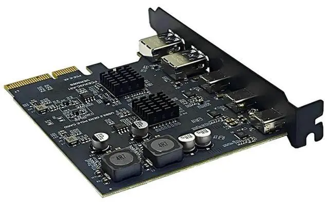 Main image of PCI Express X4 To 3 Port Type C + 2 Port USB3.2 Gen2 10Gbps Adapter ASM3142 + VL822 Chip PCIE USB Expansion Card