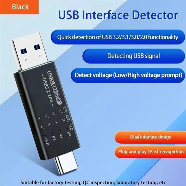 Alt view image 2 of 4 - Ageryu 10Gbps USB3.2 Interface Tester HUB QC Test Type-C Docking Station USB Port Function Quick Test Voltage Test Free Driver-N33R