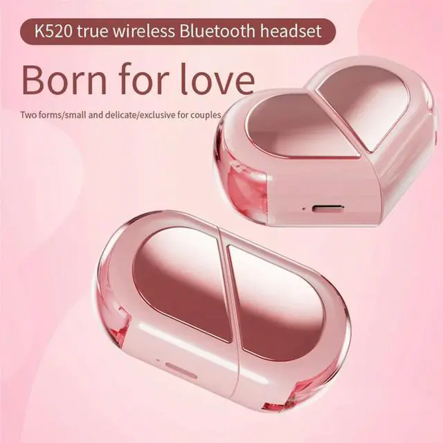 Alt view image 2 of 4 - Ageryu Wireless Bluetooth 5.3 Earphones Heart Shaped TWS Heart Shaped In-Ear Earbuds Couple Earphones Gamer Earphones-N33R