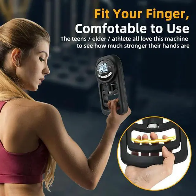 Alt view image 4 of 4 - Ageryu Grip Strength Tester 265Lbs/120Kg Digital Hand Dynamometer Grip Strength Meter USB LCD Screen-N33R
