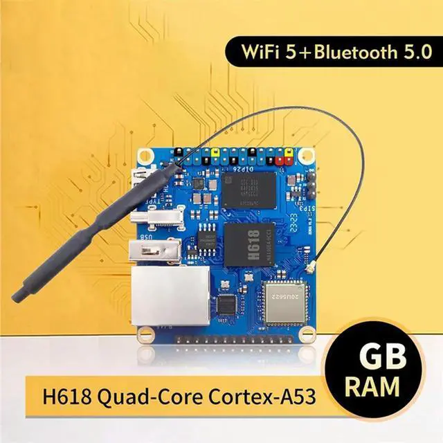 Main image of For Orange Pi Zero 3 Development Board 1GB+Heat Sink H618 Wifi5+BT 5.0 For Android 12 Debian12 Ubuntu22.04 Easy To Use